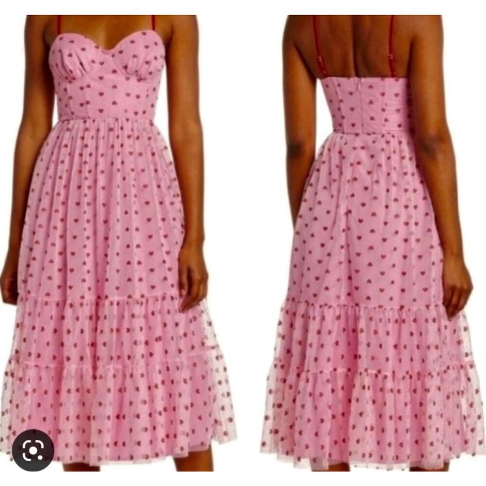 Betsy Johnson pink polka dot dress